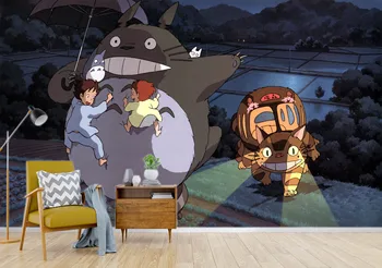 

[Self-Adhesive] 3D My Neighbor Totoro 102 Japan Anime Wall Paper mural Wall Print Decal Wall Murals Belly
