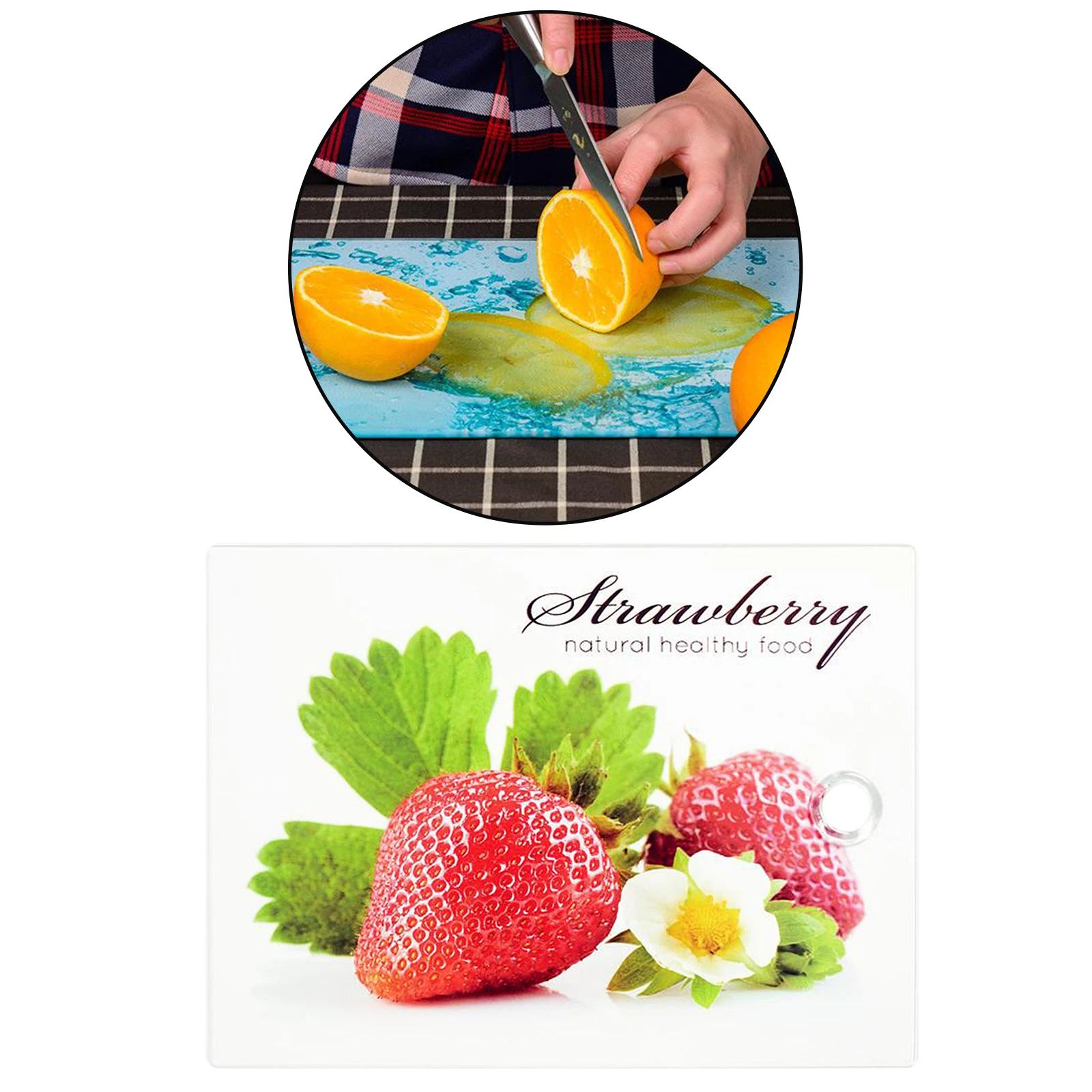 40x30cm Tempered Glass Kitchen Chopping Board Anti-Scratch Shatter Resistant, Also Can Be Used As a Cutting Mat, Cheese Plate