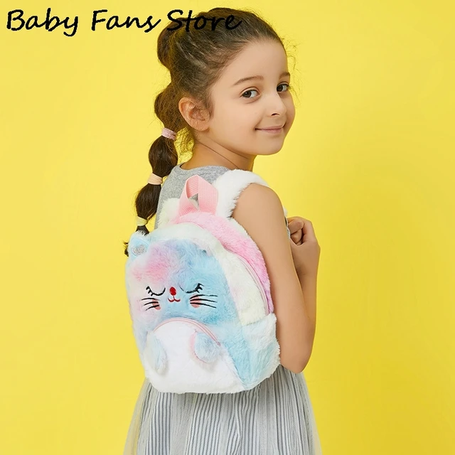 Winter Unicorn Plush Backpack Girls Soft Cartoon Book Bag Kids Children Schoolbag Kawaii Animal Preschool Bag Mini Backpacks 3