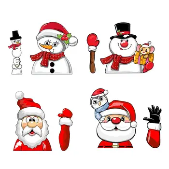 

Car 3D Cartoon Sticker Christmas Santa Vinyl Waving Wiper Auto DIY Decor For Car Rear Windshield Window Festive Decor