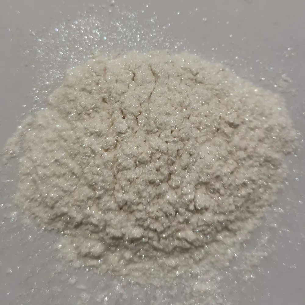 Crystal silvery white pearl pigments nail polish powder flashing glitter pearlescent effect for painting,cosmetics, plastics