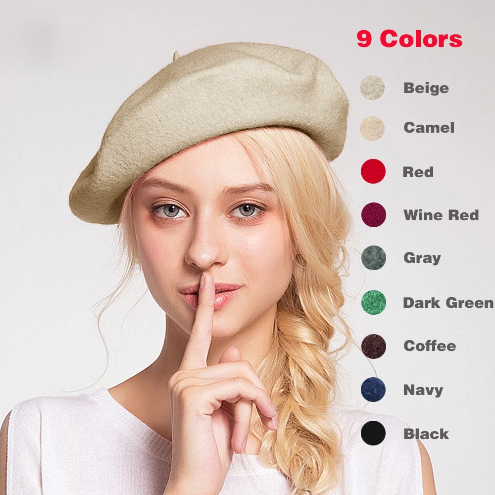 beret beige femme