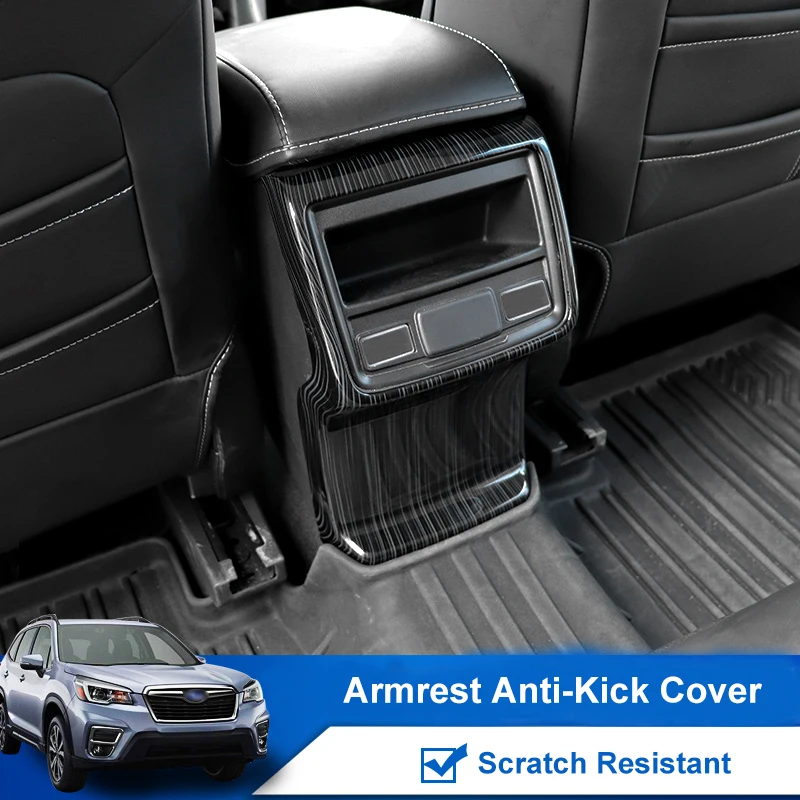 QHCP Задняя Крышка вентиляционного отверстия ABS рамка для кондиционера из углеродного волокна деревянный подлокотник для кондиционирования воздуха наклейки для Subaru Forester