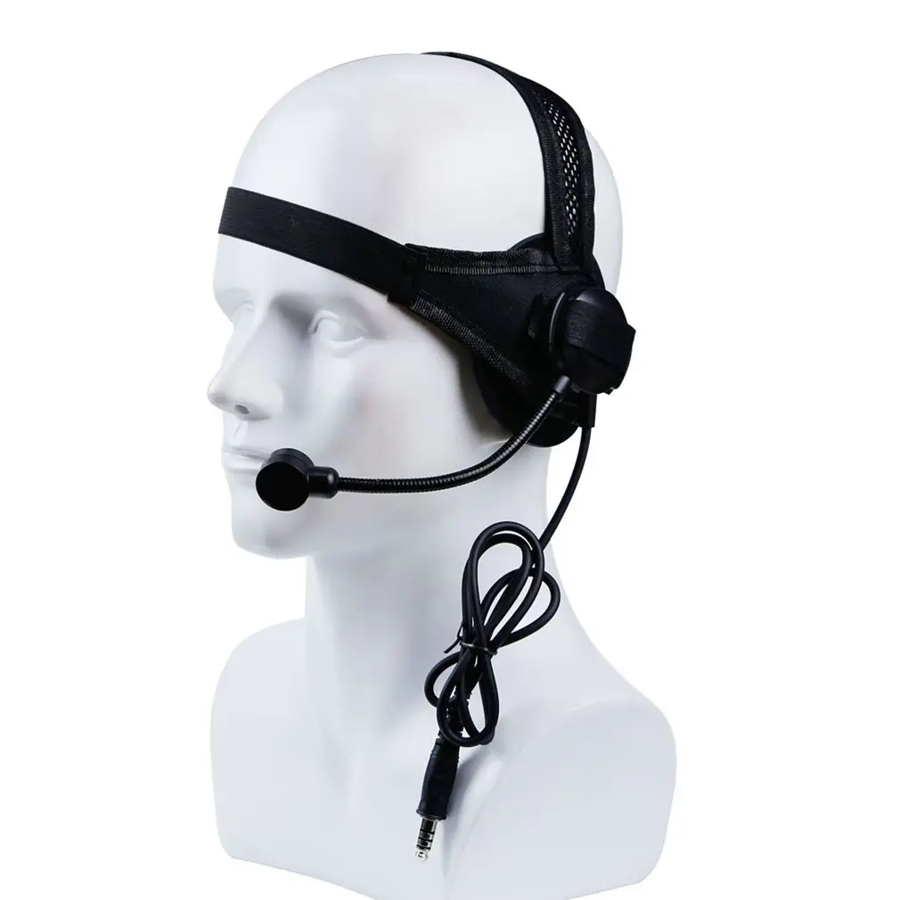 WoSport Tactical HD02 Round Edge Headset U94 Style PTT for iCom Kenwood Midland Motorola