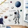 Space theme astronaut wall sticker dormitory living room wall decor self-adhesive bedroom 3d kids room decoration home decor ► Photo 3/6