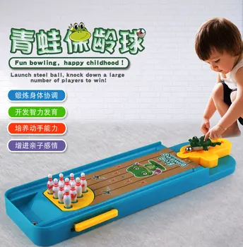 

Mini Bowling Frog Bowling Table Interactive Toy Mini Cartoon Table Bowling Toy