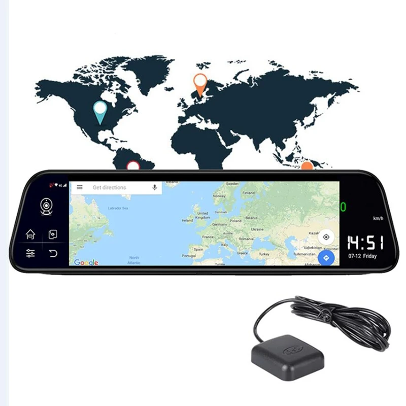 Camlive 11,66 дюймов 4G Dash Cam Android 8,1 Автомобильное Зеркало Dvr камера RAM2G ROM32G gps навигация видео рекордер ADAS wifi Dual1080P
