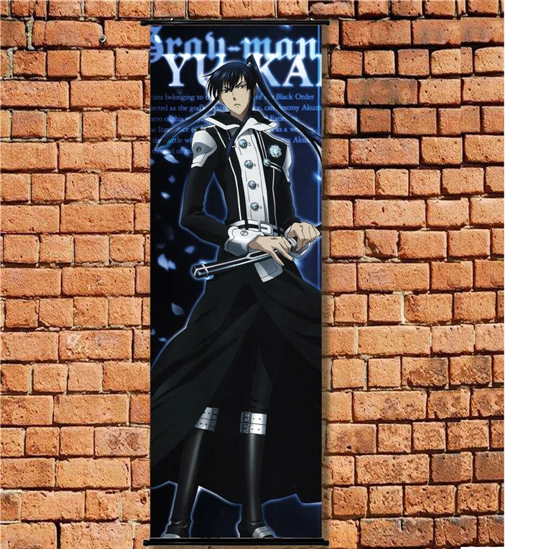 Аниме Otaku D.Gray-man Yu Kanda длинный Шелковый плакат бойфренда настенный свиток 105x40 см