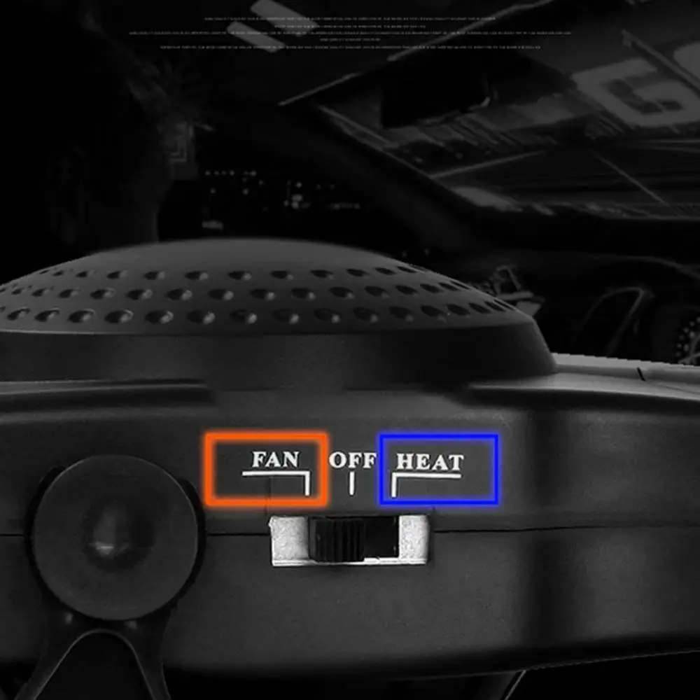3Holes Auto Car Electric Heater Heating Fan Window Screen Demister Defroster 12/24V Defroster Glass Defogging Defrost