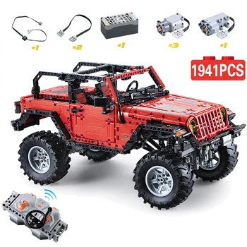

Cada Remote Control 2.4G Adventurer Car 1941pcs Technic Battery Box Motor Creator Building Bricks Blocks Toy for Boys