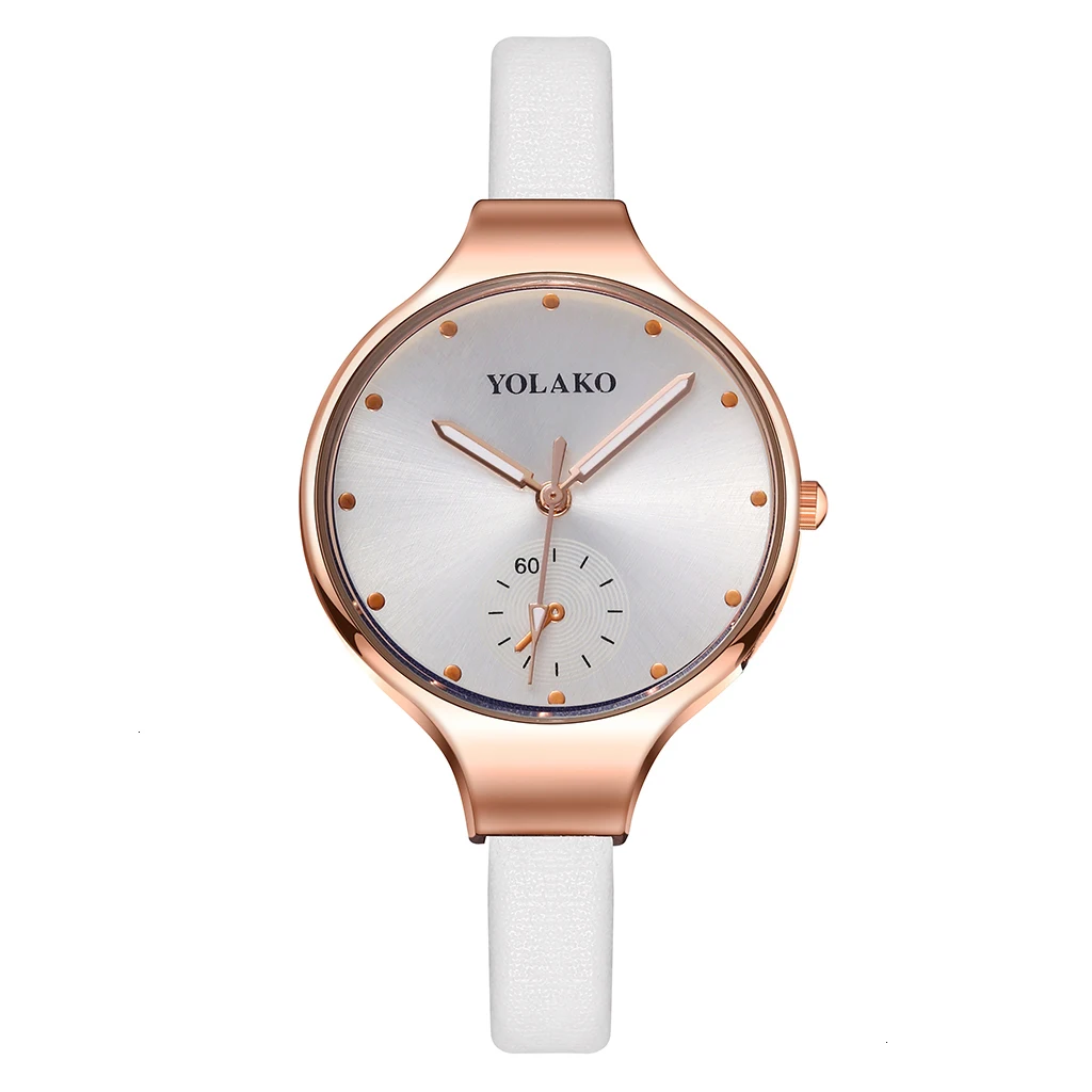 Женские кожаные часы Spuer с тонким ремешком повседневные роскошные женские наручные часы YOLAKO подарочные часы