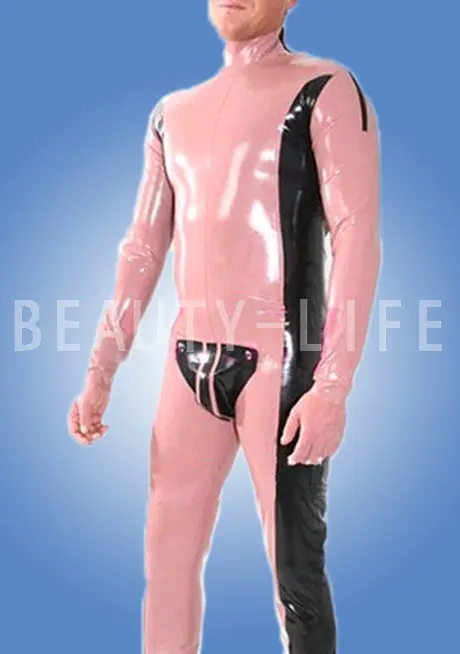 Латексные фетиш костюм кошки Zentai сексуальные обтягивающие леггинсы съемные