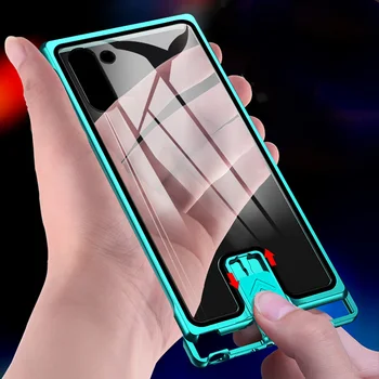 

9H Tempered Glass Case For Samsung Galaxy Note 10 Plus Case Pull-Plus Metal Frame Shockproof Cover For Samsung S10 Plus Shell