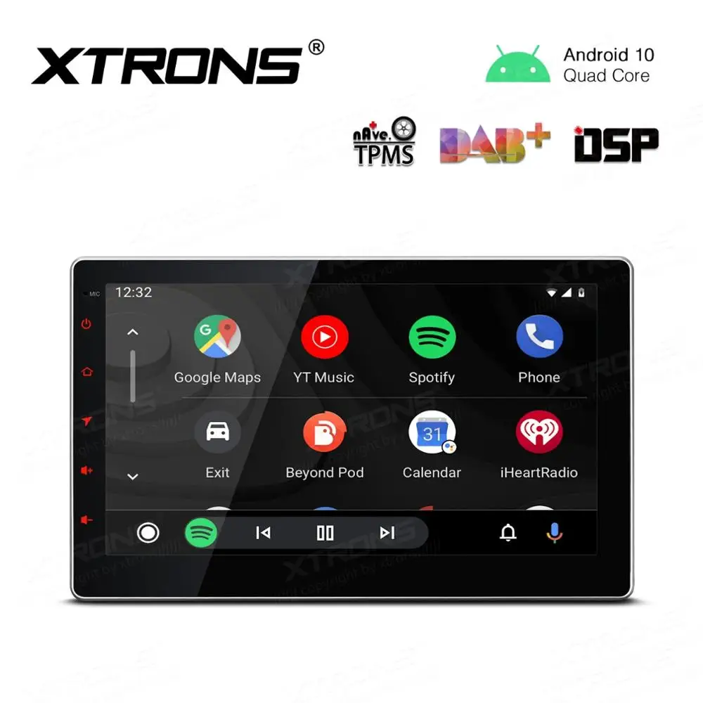 10.1" Android 10.0 Q OS Double Din Car Multimedia 2 Din Car Navigation GPS Two Din Autoradio with Removeable Screen Design