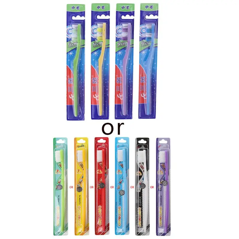 

1pc Super hard bristles Tooth brush for Men Remove Smoke Blots color random