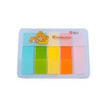 AIHAO – autocollants de planificateur, étiquettes autocollantes en papier, séparateur fournitures de bureau, 5 couleurs, 44x12mm, SN300, Rilakkuma