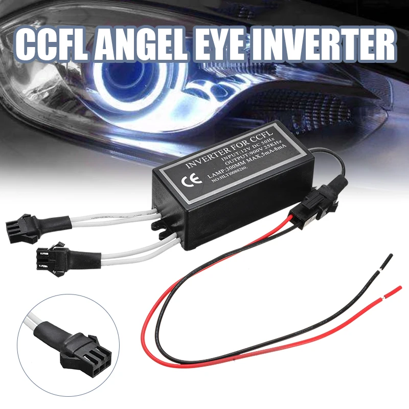 1pcs Inverter Ballast 12V-900V Fit For CCFL Angel Eyes Halo Rings Light 12V Female 2 Outputs Female Connection Inverter