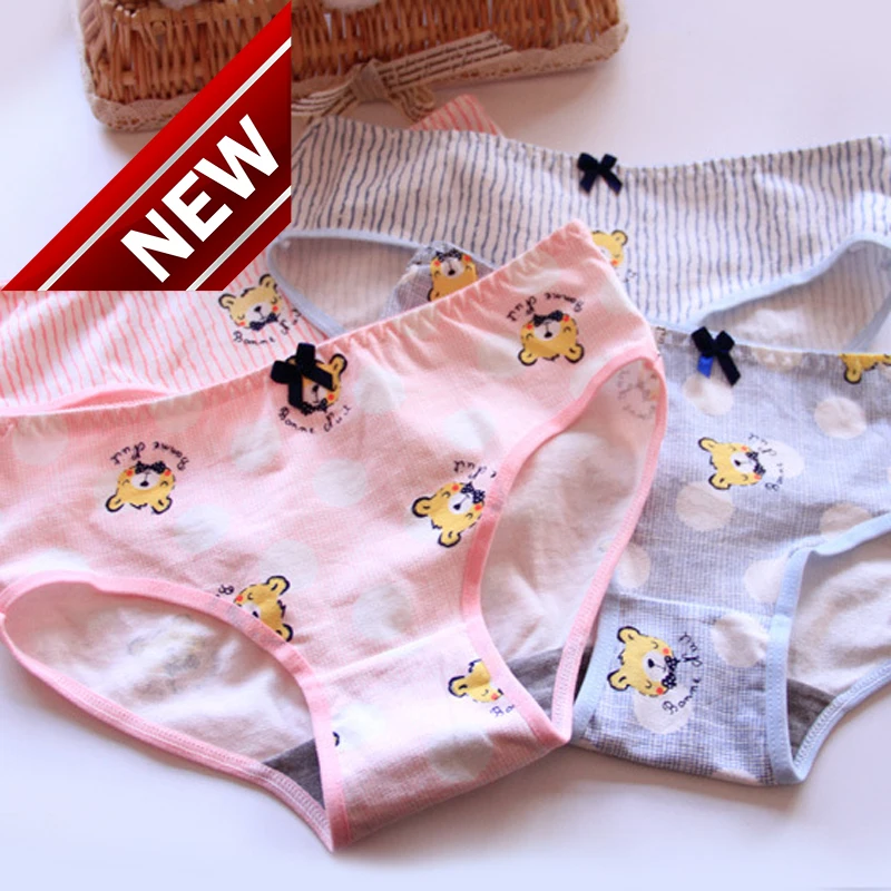 

Baby Cotton Shorts, Beautiful Underwear, Bear Pattern, Teenagers In Soft Underwear, Girls With Low Waist Pants 12-20 Years Old
