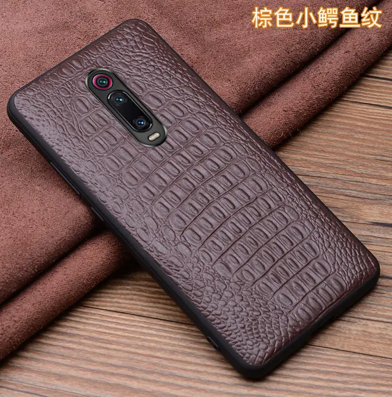 Роскошный чехол из натуральной кожи для Xiaomi Redmi K20 Pro с узором «крокодиловая кожа» 360, полностью защищающие Чехлы для задней панели - Цвет: H
