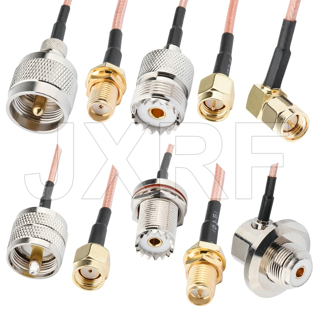 JXRF UHF SO239 розетка PL259 штекер SMA гнездо RG316 кабельный блок перемычка косичка