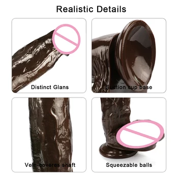 GaGu Big Coffee Dildo no vibrator suction cup dildo realistic huge horse dildos no vibrators adult toys toys for woman sex shop 3