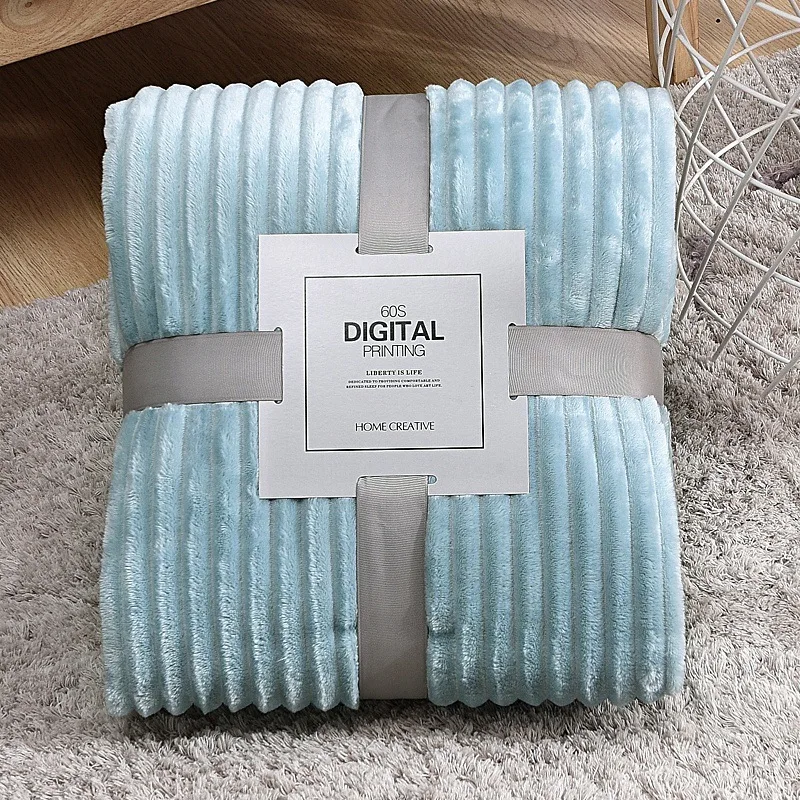 Фланелевое Одеяло для дивана плюшевое одеяло s для кровати Mantas Cobertor Простыня Постельные принадлежности покрывало для хорошего сна - Цвет: aqua blue
