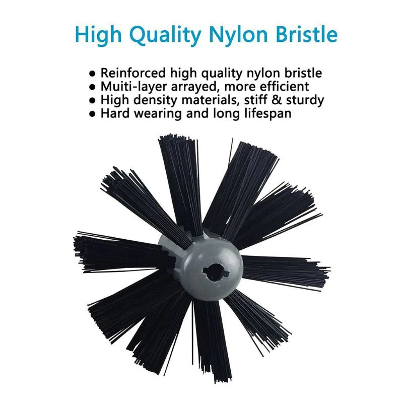 Beibei 41cm Chimney Cleaning Brush Kit Sweeping Drain Rod Set Rotary Bendable Dryer Vent Sweep