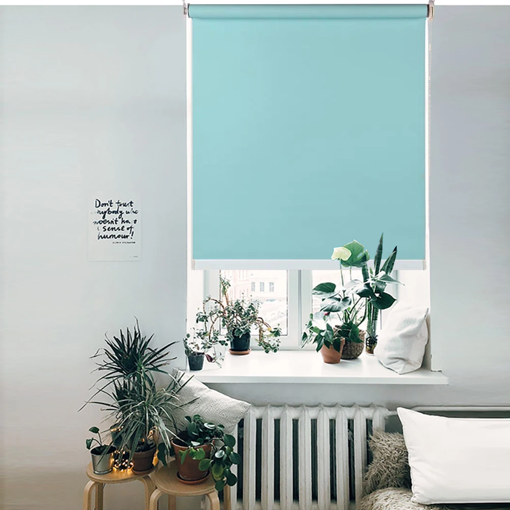 Berissa-Persianas enrollables opacas para ventanas, persiana enrollable impermeable con tela compuesta de 5 capas para cocinas y baños
