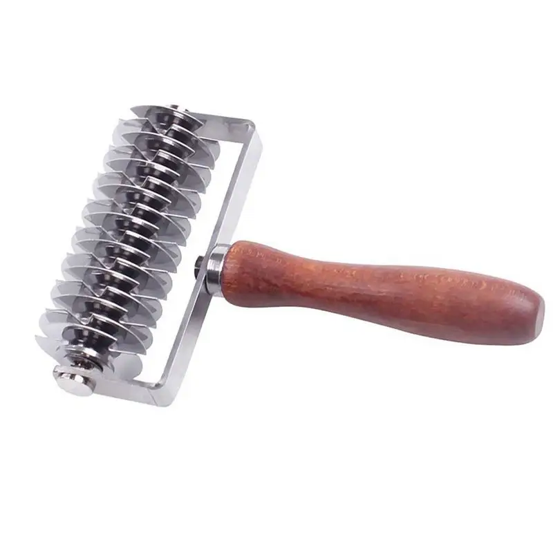 Stainless Steel Lattice Cutter Roller Pastry Bread Pizza Wheel Pie Dough Cutter DIY Bakeware
