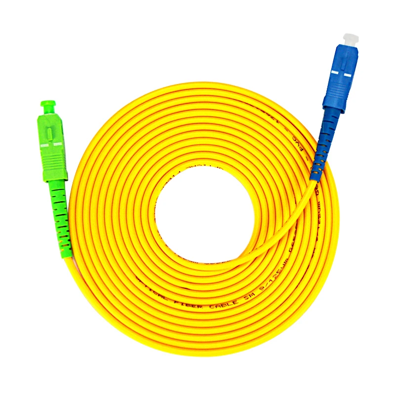 10 шт./лот SC/APC-SC/UPC Одномодовый симплексный волоконно-оптический соединительный кабель 3,0 мм FTTH волоконно-оптический соединительный кабель