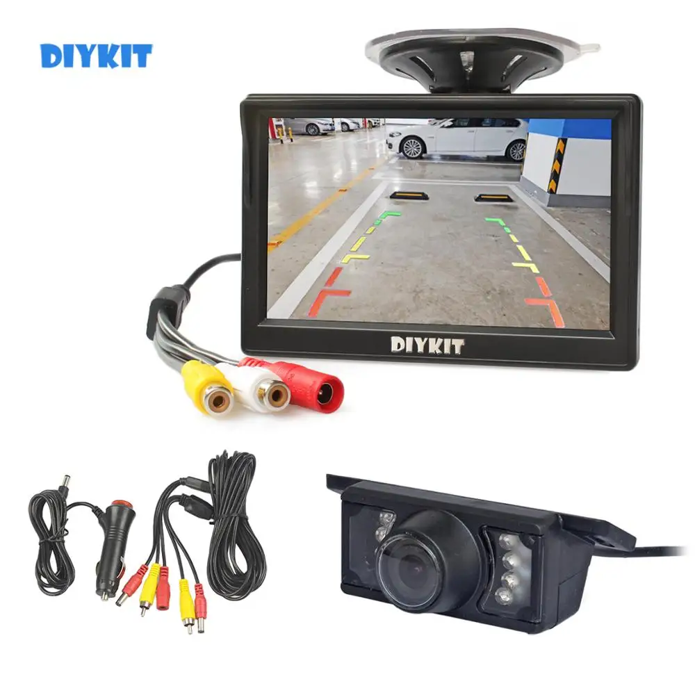 DIYKIT Проводная 5 &quotмонитор заднего вида Автомобильный монитор ИК ночного видения