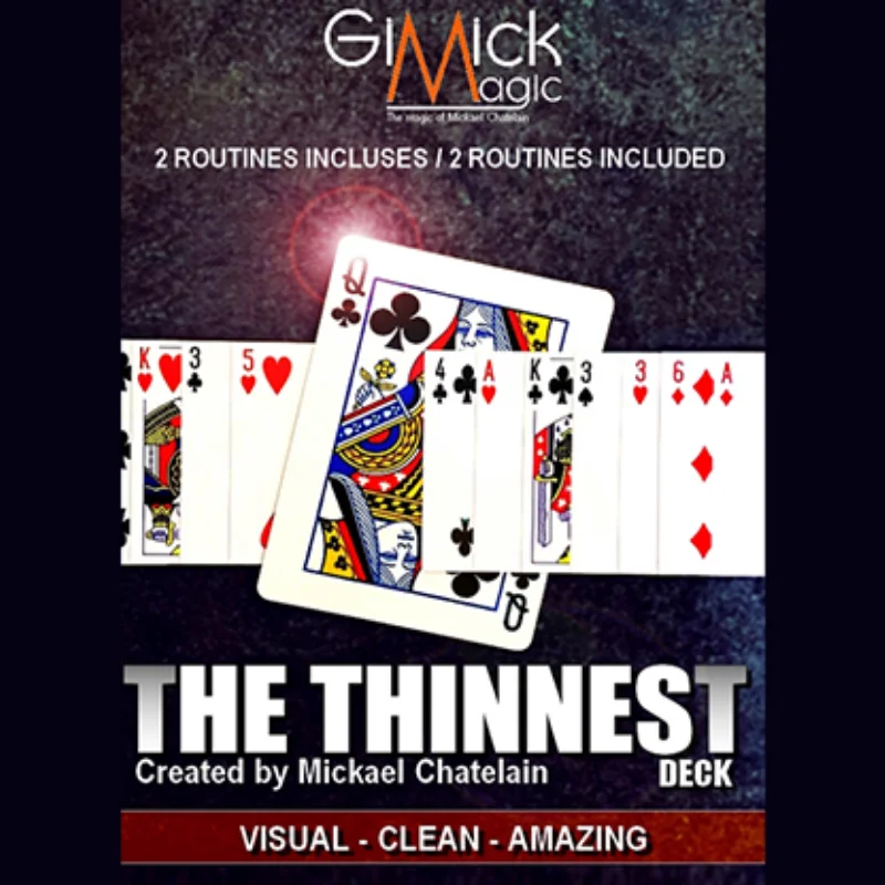

THE THINNEST DECK by Mickael Chatelain Gimmick Close Up Performer Stage / Parlor Magic Tricks Illusion Card Magic Props Close up