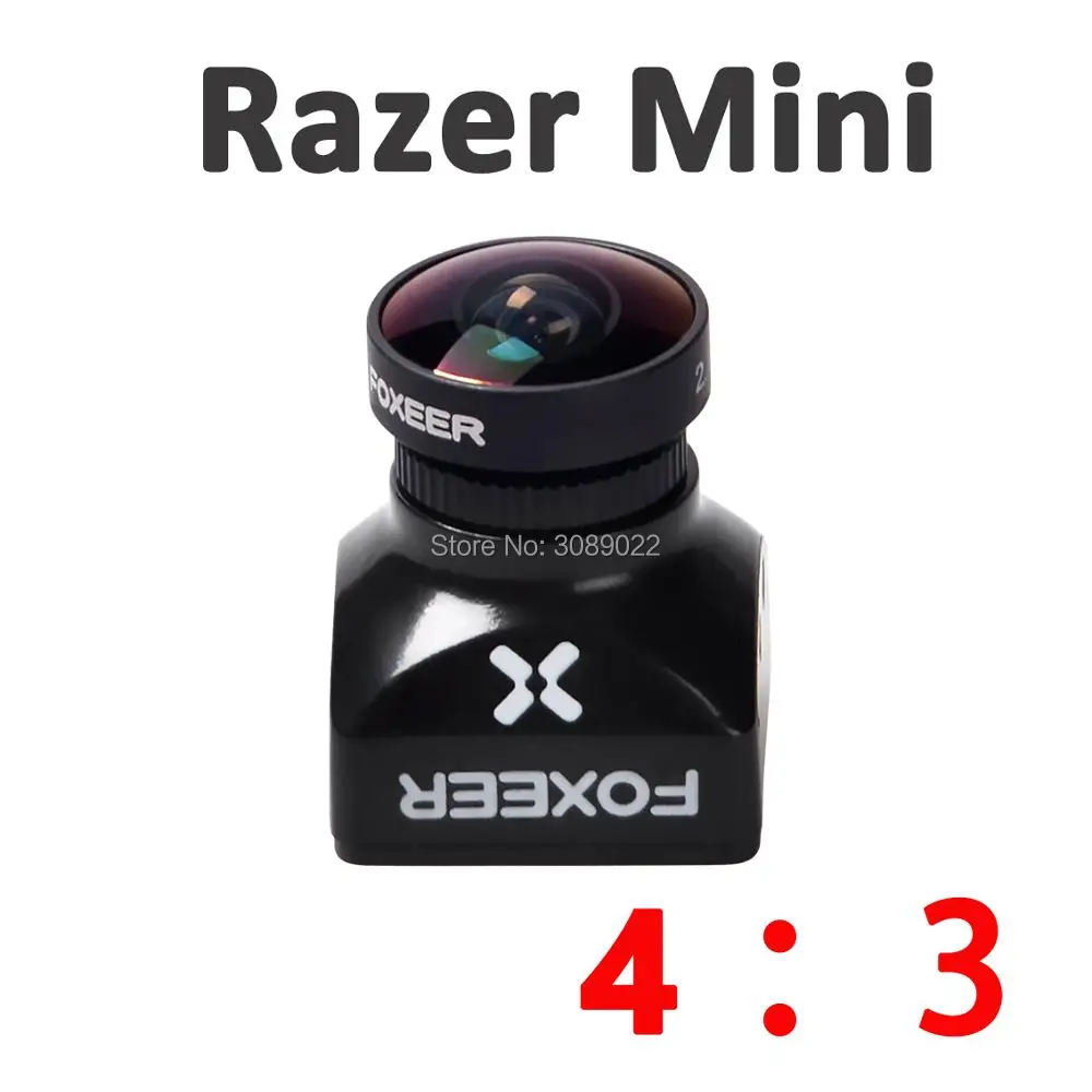 Mini 4 3 Black Foxeer razer Mini/razer Micro 1200TVL PAL/NTSC переключаемая 4:3 16:9 FPV камера для гоночного дрона FPV - Цвет: Mini 4 3 Black