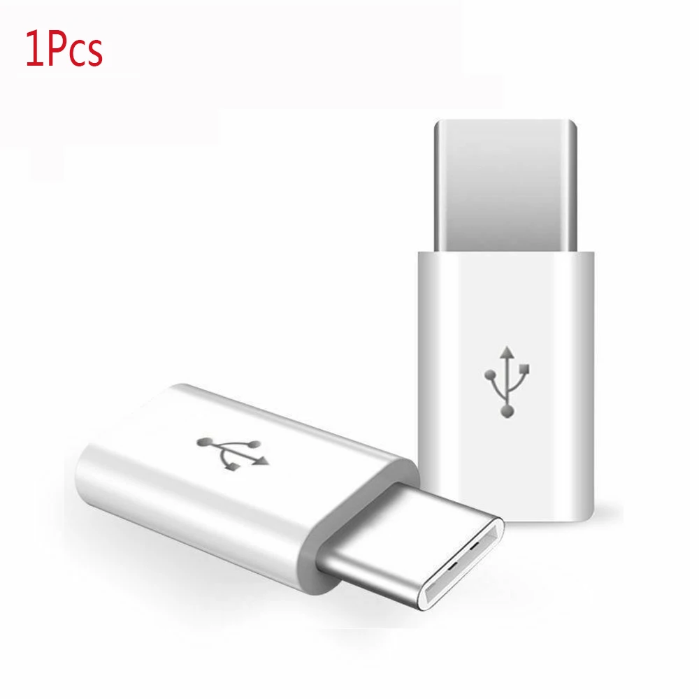 1 шт. Micro usb type C женский и мужской адаптер конвертер Micro-B к USB-C Разъем Аксессуары для телефонов - Цвет: white