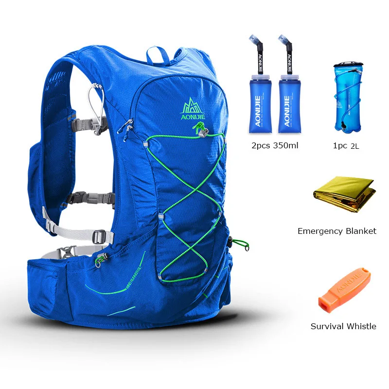 Blue 350ml 2L AONIJIE C930 Открытый легкий гидратационный Рюкзак Сумка 2L водный Пузырь для пеших прогулок кемпинга бега марафона гонки - Цвет: Blue 350ml 2L