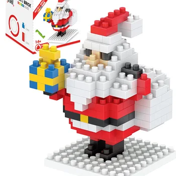 

2020 Christmas Small Particles Magic Building Blocks Cartoon Children's DIY Toys Children Assembled 3D Santa Claus Toy