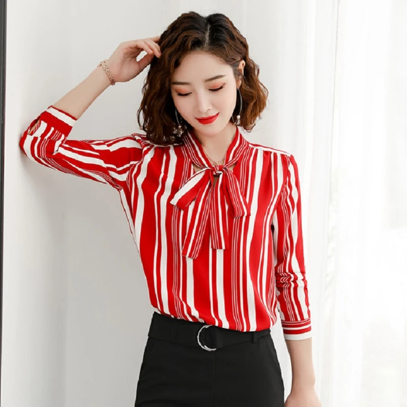 Blusas y a la moda para mujer, blusas de manga larga para oficina, Tops para mujer, ropa OL Styles|Blusas y camisas| - AliExpress