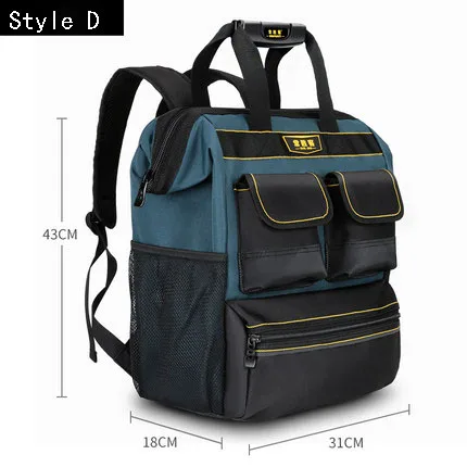 power tool bag Large Capacity Electrician Tool Backpack Multifunctional Maintenance Installation Portable Canvas Thick Wear-Resistant Backpack best tool chest Tool Storage Items