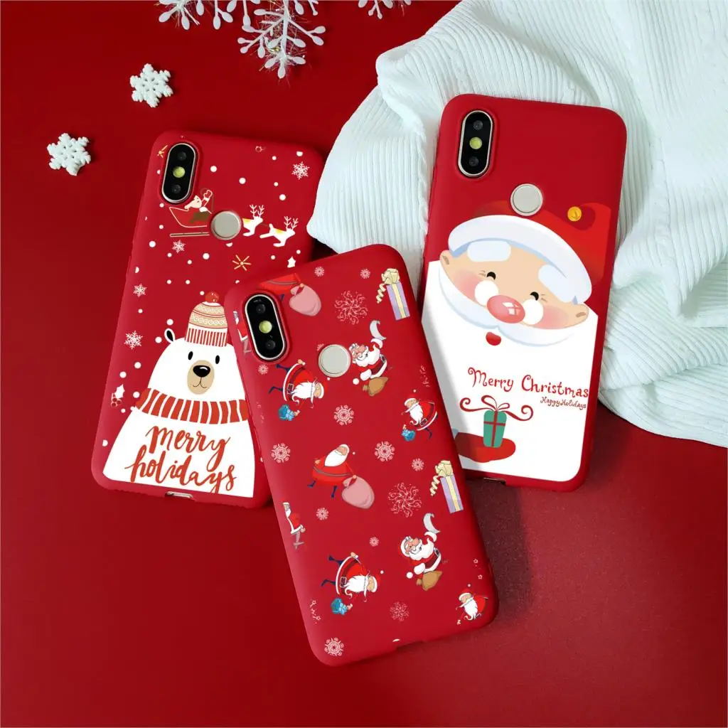 

Merry Christmas Soft TPU Case For Xiaomi Redmi CC9e CC9 Note 4X 5 5A 7 6 Mi 8 9 SE K20 Pro A2 Lite A1 6X 5A 6 6A Plus S2 7A Case
