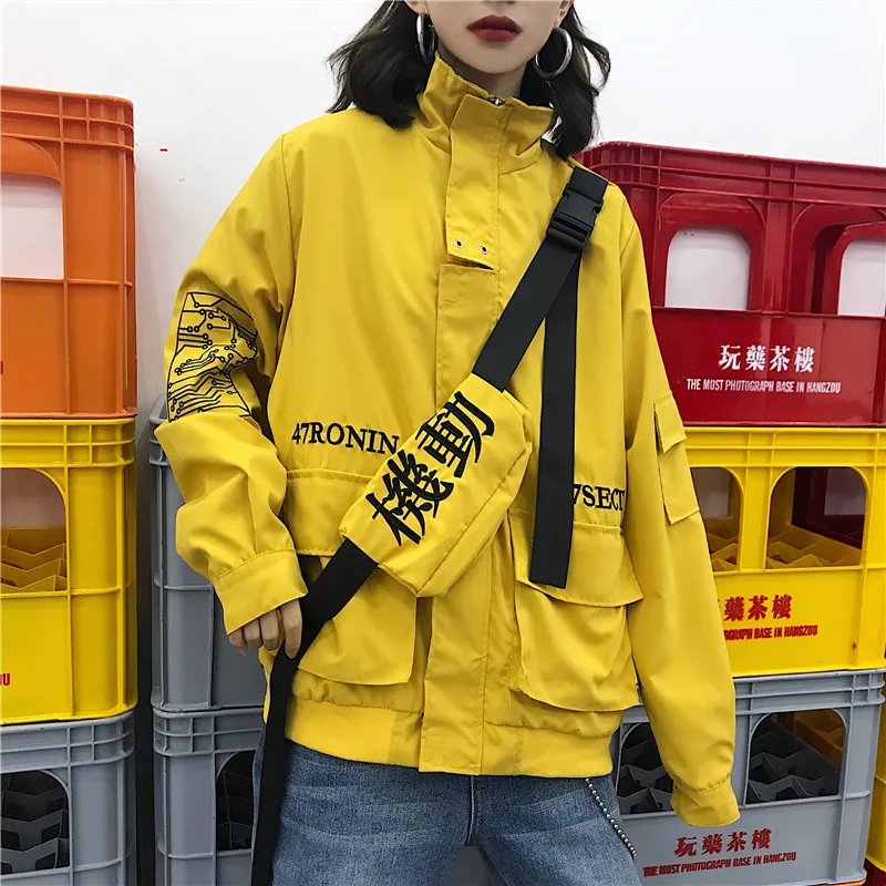 Тонкая универсальная Рабочая одежда Harajuku в Корейском стиле для ранней осени, свободного кроя, с вышивкой по цене 66