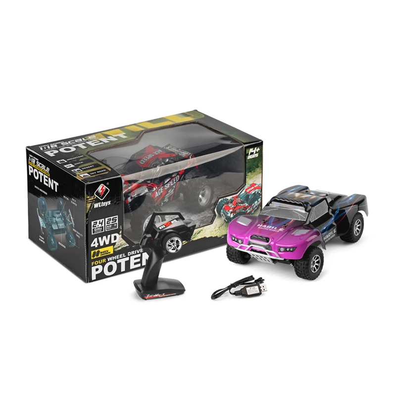Wltoys 18403 1:18 2 4G RC автомобиль 4WD Электрический короткий курс RTR Модель автомобиля