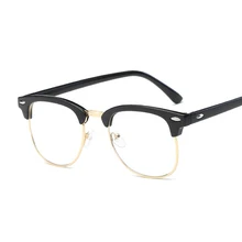 Montura de gafas cuadradas Retro para hombre y mujer, lentes ópticas de moda para ordenador, antiluz azul