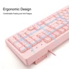 Basaltech Pink Keyboard with LED Backlit 104-Key Quiet Gaming Keyboard Mechanical Feeling Waterproof Wired USB for PC Mac Laptop ► Photo 3/6