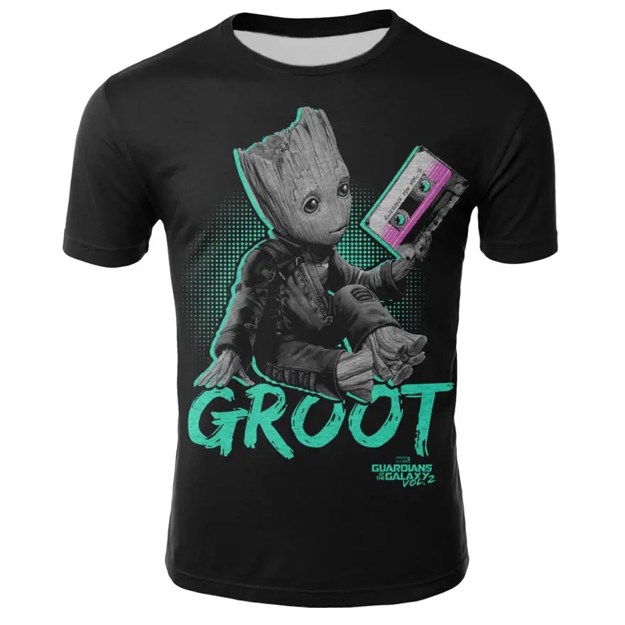 Groot 3D T shirt anime Guardians of the Galaxy harajuku short sleeve men and women's summer casual clothing Tops Tees funny hip