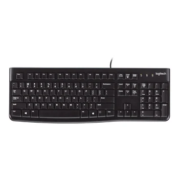 

USB Keyboards Notebook K120 104 Keys Wired Desktop PC Computer Keyboard for Logitech Office Caring Computer Supplies