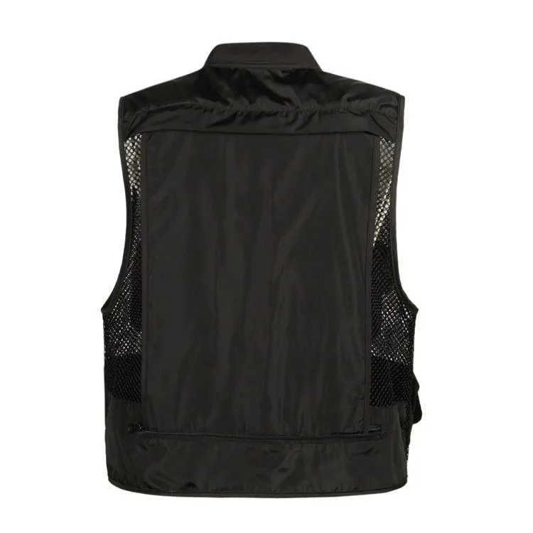 Foreign Trade Summer Men Photography Reporter Waistcoat Fishing Outdoor Vest Multi-pockets Mesh Outdoor Breathable Wear Waistcoa