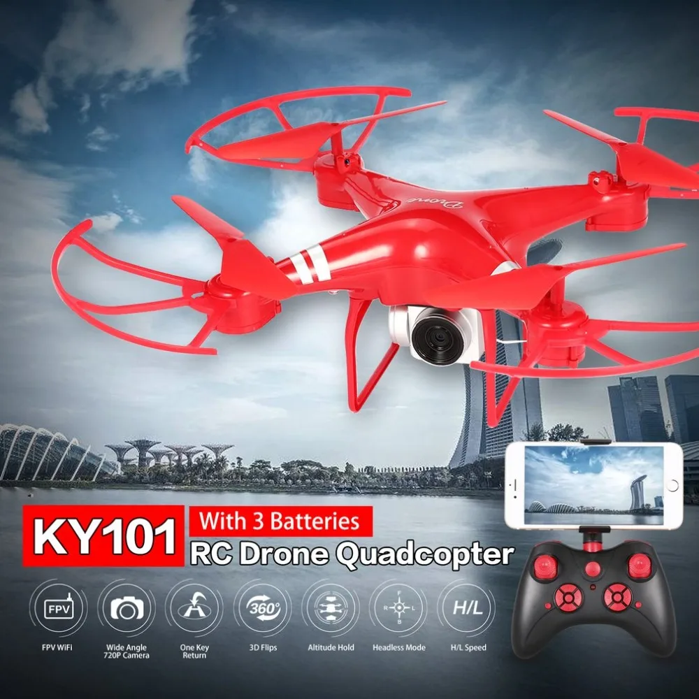 KY101 Радиоуправляемый Дрон с камерой HD 720 P/1080 P широкоугольный селфи Дрон Профессиональный складной Квадрокоптер Безголовый один ключ возврат дронов