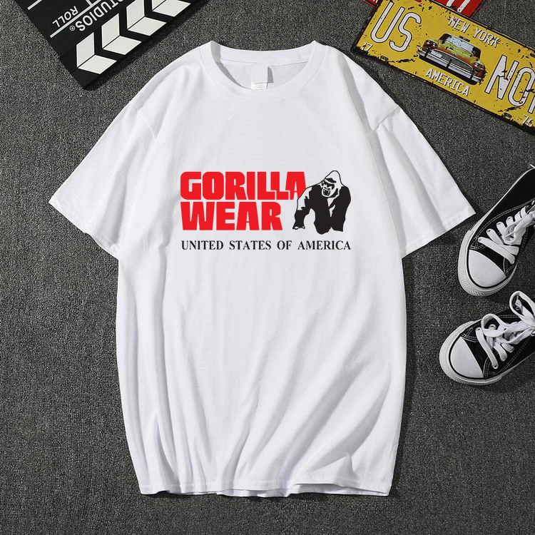 Забавная футболка Милая Gorilla Wear Homme мужская повседневная хлопковая с короткими