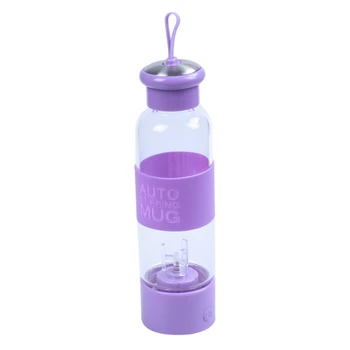 

450Ml Portable Electric For Blender Juicer Cup Fruit Mixer Machine Smoothie Maker Bottle For Blender Glass Water Bottle-Purple
