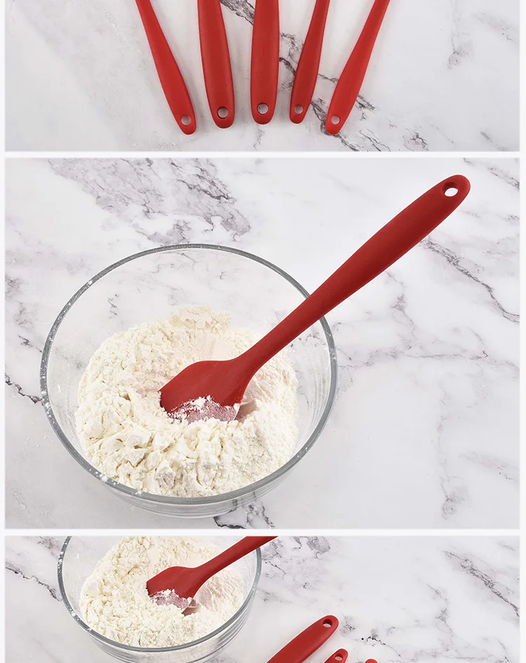 Manufacturers Direct Selling Silicone Scraper 5 Pieces Baking Tool Cream Cake Scraper Set Barbecue Baking Brush